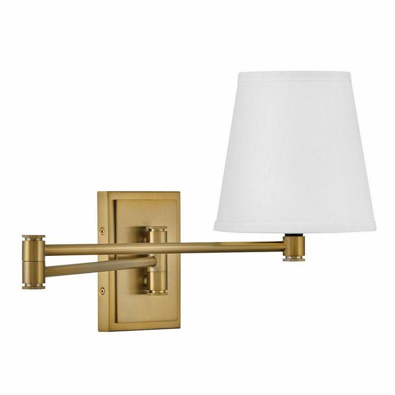 Janis Single Light Steel Dimmable Plug-in Swing Arm Sconce