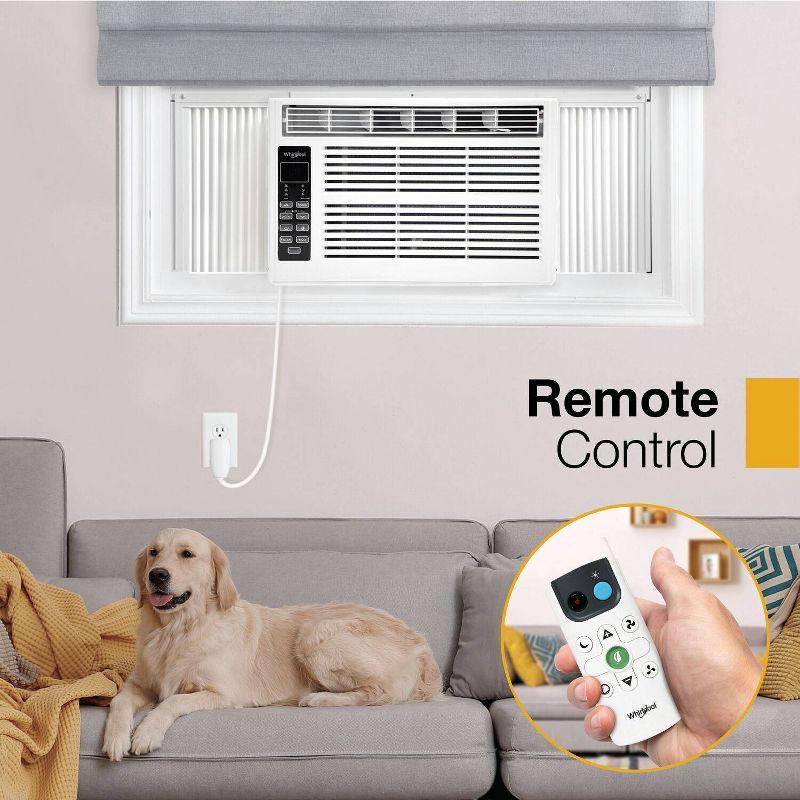Whirlpool 6000 BTU 115V Window Mounted Air Conditioner and Dehumidifier: 3 Speeds, 8-Way Air Control, 200-500 sq. ft.