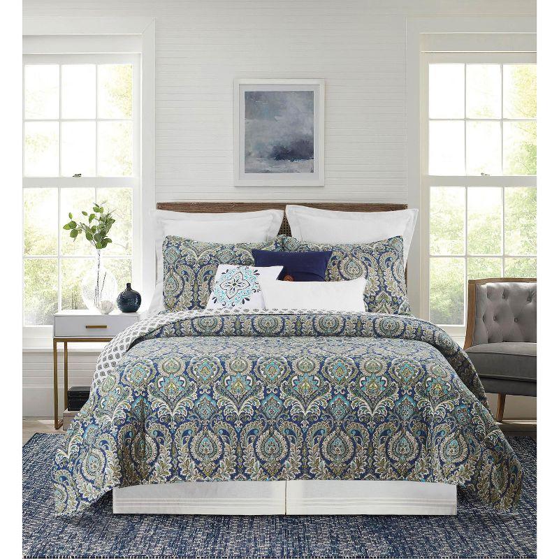 C&F Home Kingstown Damask Cotton Quilt Set  - Reversible and Machine Washable