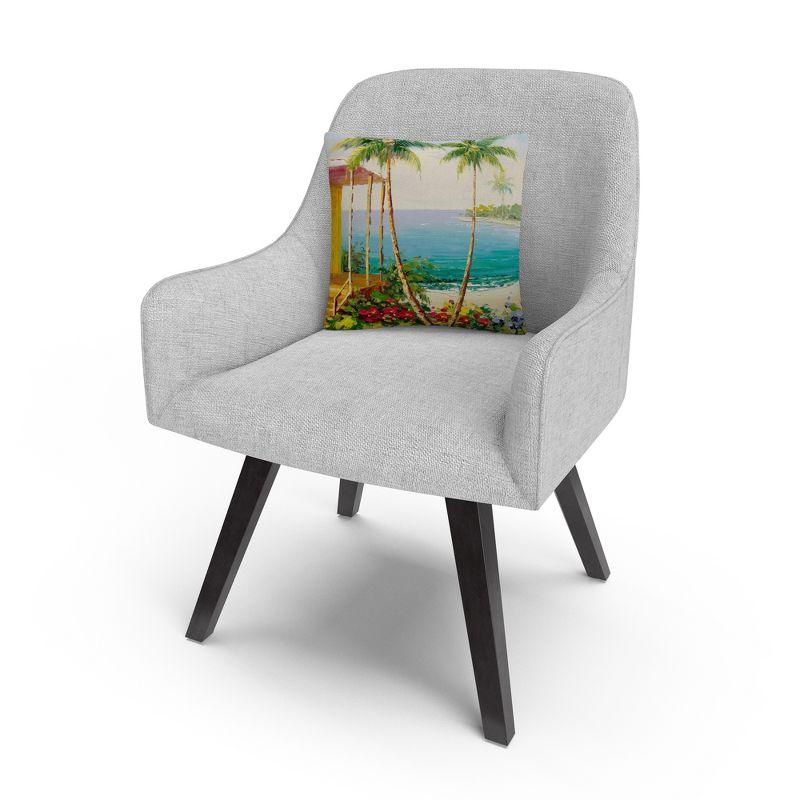 Rio Key West Villa 16" Square Polyester Throw Pillow