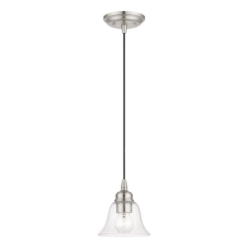 Livex Lighting Moreland 1 - Light Pendant in  Brushed Nickel