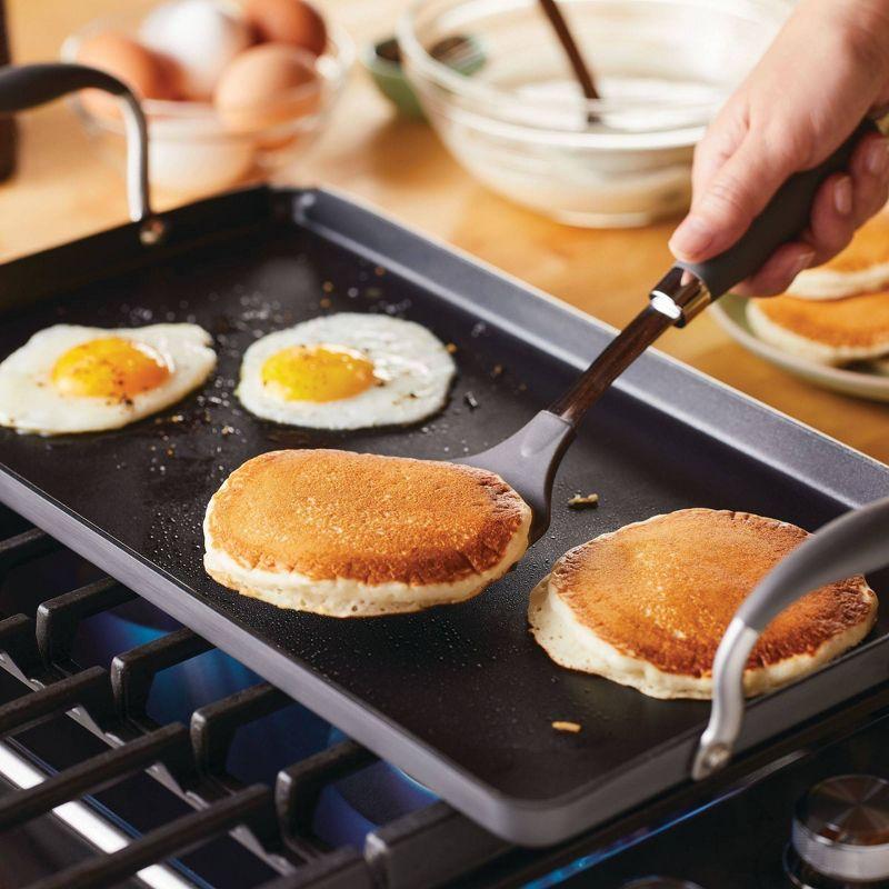 Anolon Anolon Advanced Home Hard Anodized Nonstick Double Burner Griddle With Roasting Rack, 2 Piece