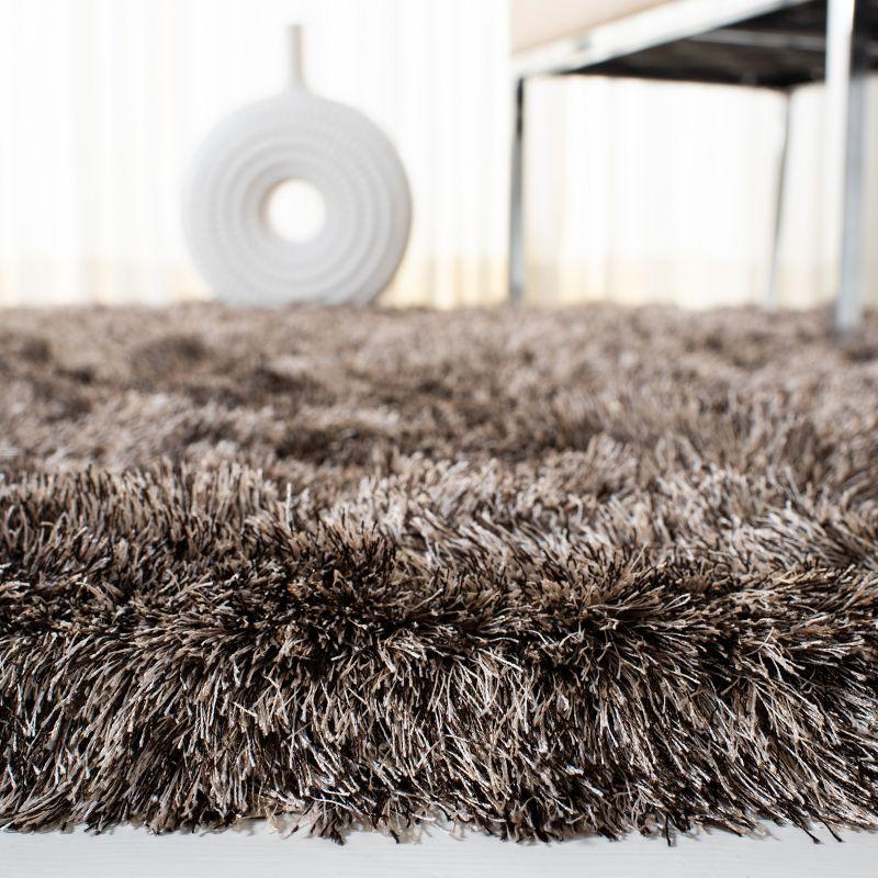 Paris Shag SG511 Hand Tufted Indoor Area Rug - Sable - 5'x7' - Safavieh