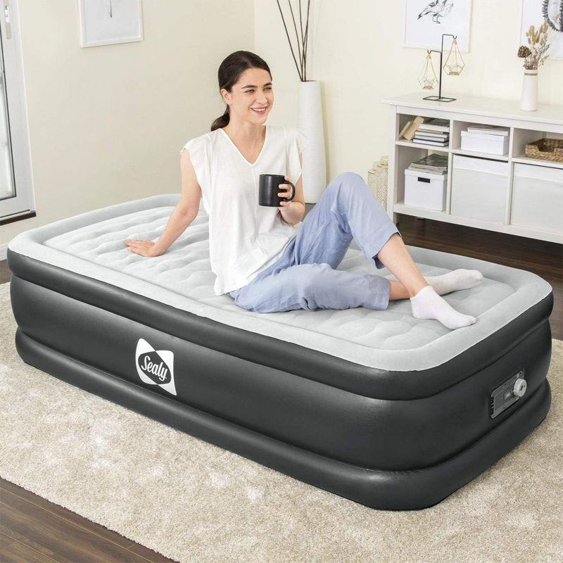 Bestway Sealy Tritech Inflatable Air Mattress Bed Queen 20" with Built-In AC Pump & Bag