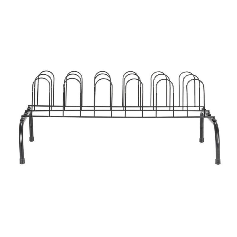 9-Pair Metal Wire Shoe Rack, Black