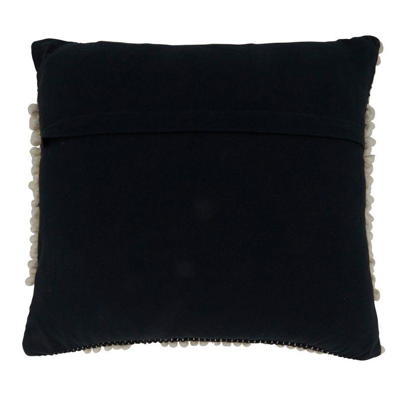 Black and White Cotton Euro Arrow Woven Pillow Cover