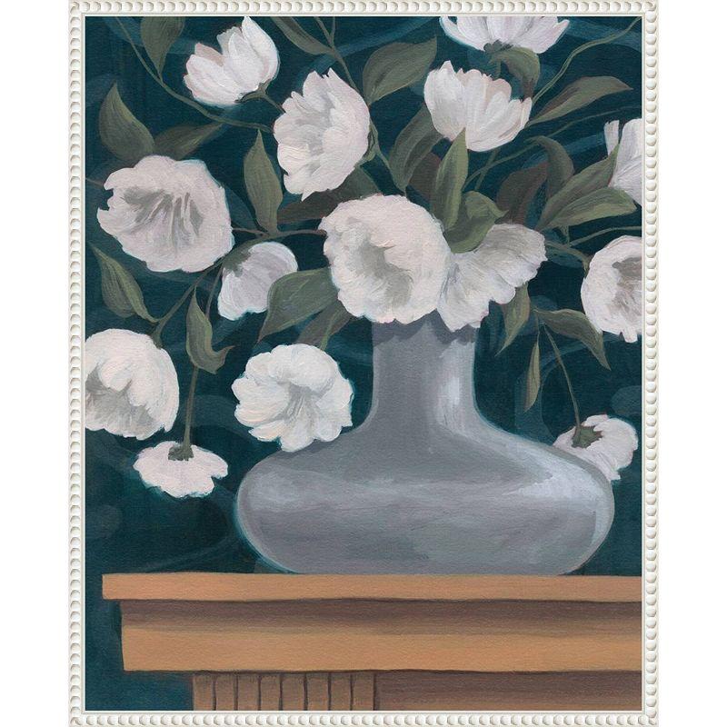 Amanti Art 23"x28" Snowball Posies II by Grace Popp Framed Canvas Wall Art Print