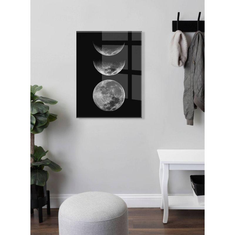 Kate & Laurel All Things Decor 23"x31" Mod Moon 'Its Just a Phase' Floating Acrylic by The Creative Bunch Studio