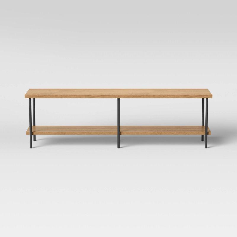 Wood and Metal Dorm TV Stand for TVs up to 60" Natural - Room Essentials™