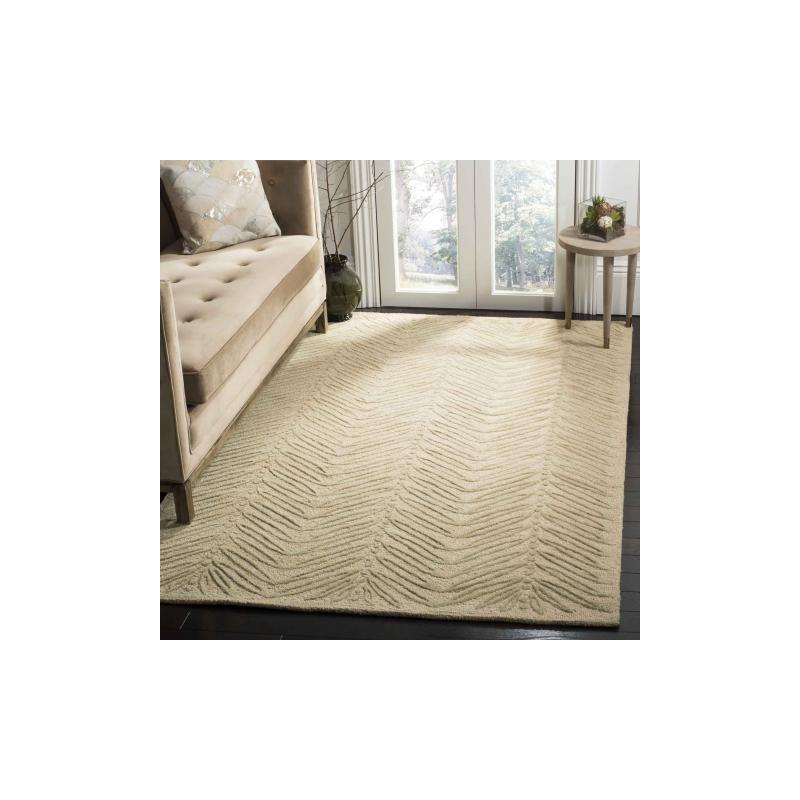 Martha Stewart Chevron Leaves - MSR3612 - Indoor Hand Tufted Area Rugs - Oolong Tea Gree - 8'x10'