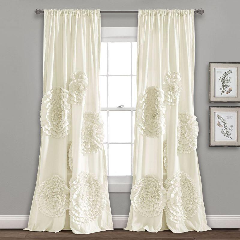 Lush Decor Synthetic Semi Sheer Single Curtain Panel Single Panel
