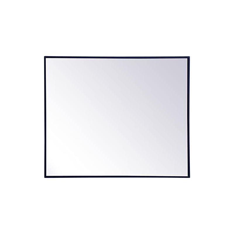 Elegant Lighting Metal frame rectangle mirror 30 inch x 36 inch in Blue