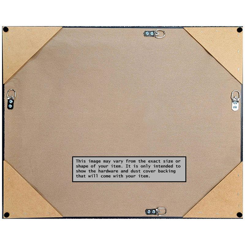 21" x 27" Elegant Brushed Framed Bathroom Vanity Wall Mirror Bronze - Amanti Art: Satin Finish, Polystyrene Frame, Wall Mounted