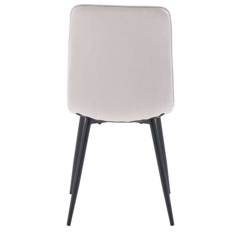 Nash Luxe Velvet Upholstered Side Chair with Black Metal Legs