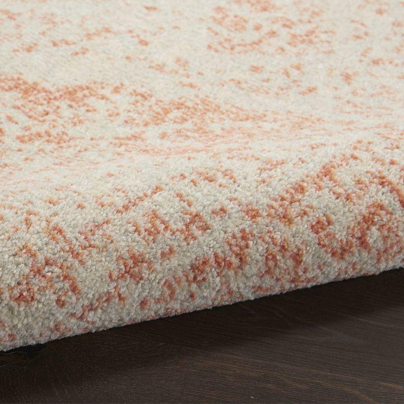 Nourison Tranquil Vintage Persian Center Medallion Area Rug Ivory Pink 5'3" x 7'3"