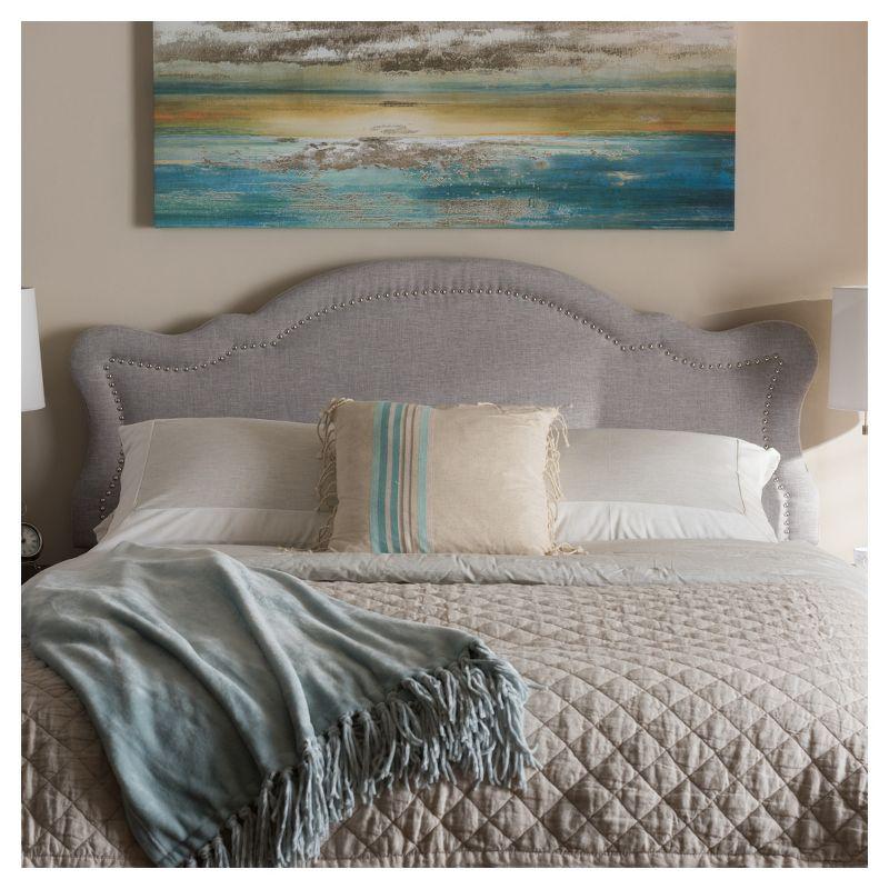 Queen Avery Modern and Contemporary Fabric Headboard Gray - Baxton Studio