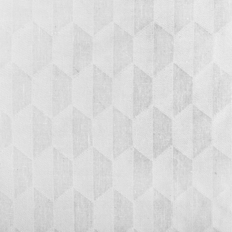 Scott Living Scott Living Verge Geometric Clipped Jacquard Semi-Sheer Rod Pocket Curtain Panel