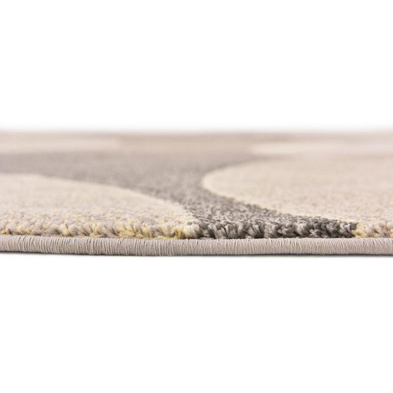 Unique Loom 8' 0 x 8' 0 Round Gray Chromatic Seaside Area Rug