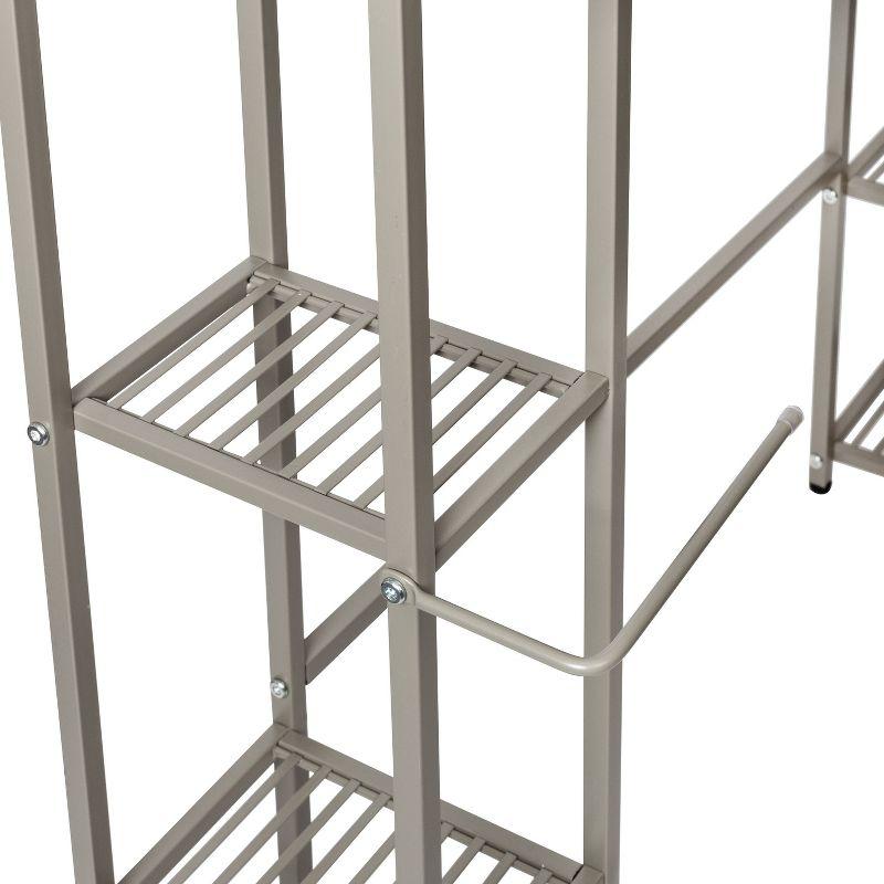 Satin Nickel 5-Tier Steel Over-the-Toilet Storage Shelf