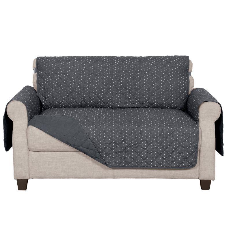 FurHaven Reversible Water-Resistant Small Sofa Loveseat Cover Furniture Protector