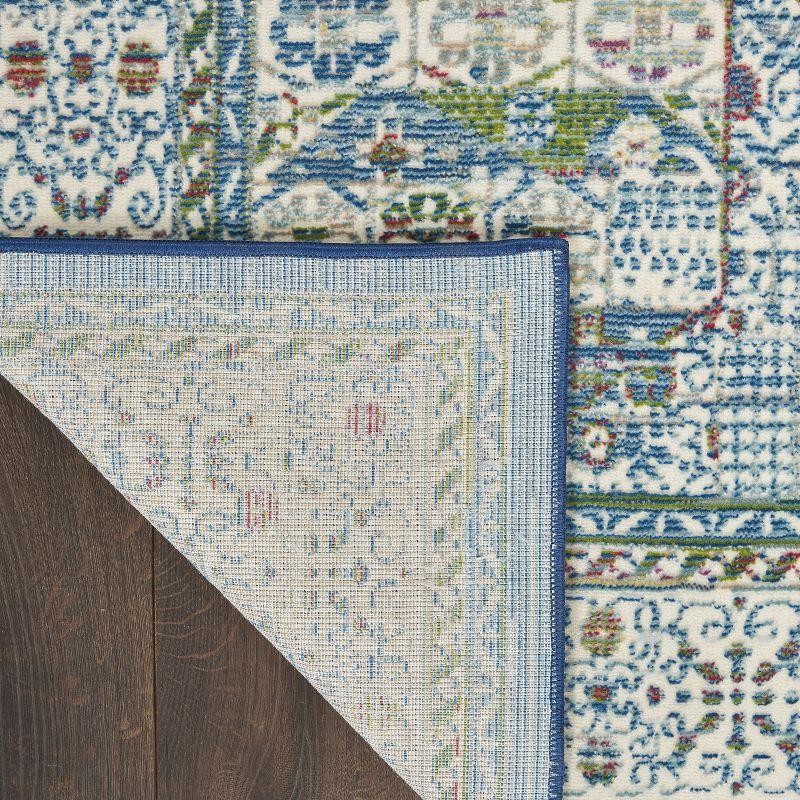 Nourison Global Vintage GLB17 Indoor only Area Rug - Ivory Light Blue 4' x 6'