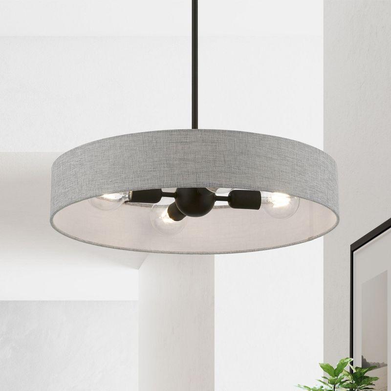 Livex Lighting Elmhurst 4 - Light Pendant in  Black