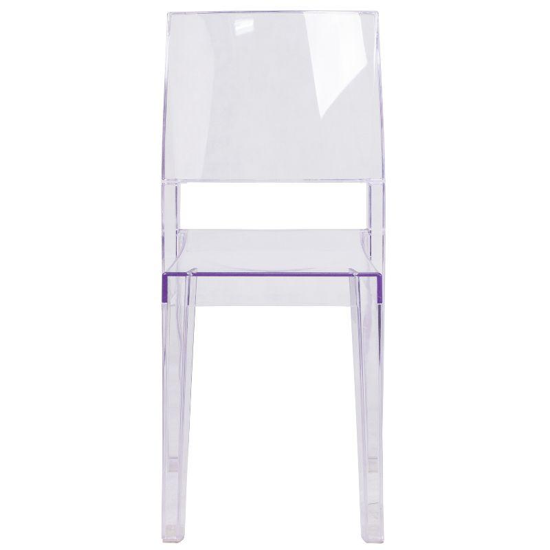 Emma and Oliver Transparent Stacking Side Chair