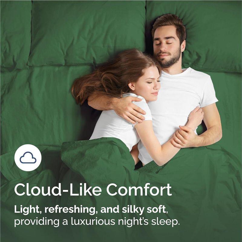 CGK Linens Premium Rayon From Bamboo 4 Piece Deep Pocket Ultra Soft & Cooling Sheet Set