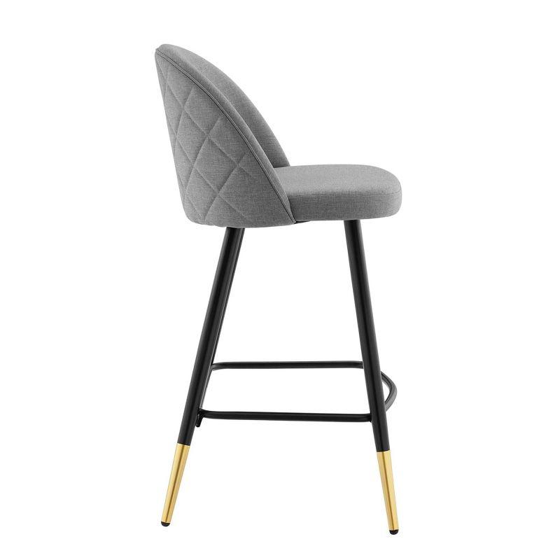 Everly Quinn Cordial Performance Velvet Counter Stools (Set of 2)
