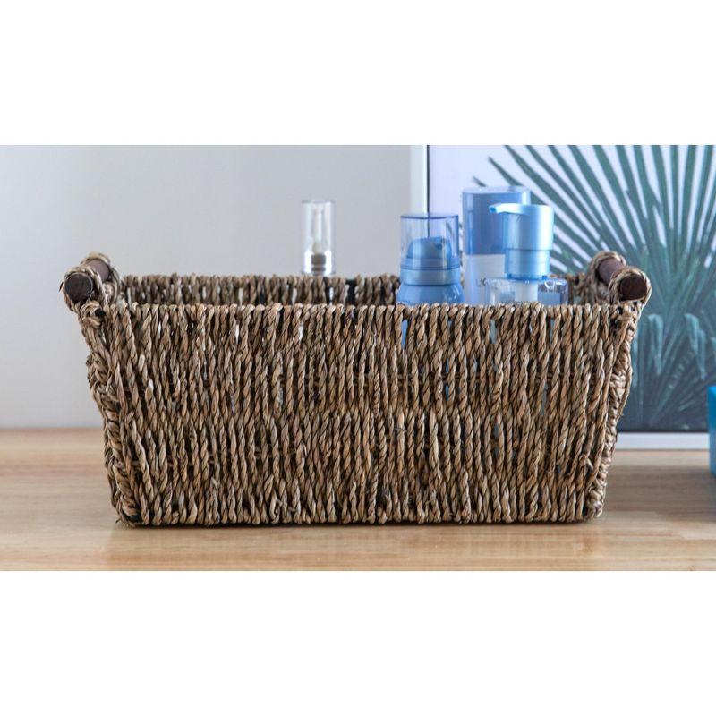 Vintiquewise Seagrass Counter-Top Basket Great for Folded Paper Towel