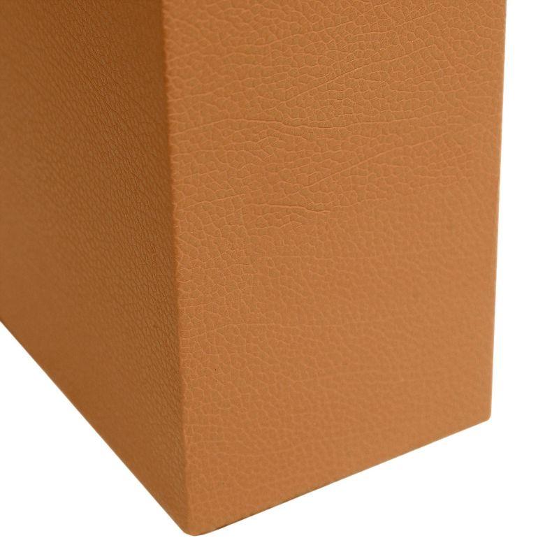 Leather Table Lamp with Fabric Shade Tan/Brown - Elegant Designs