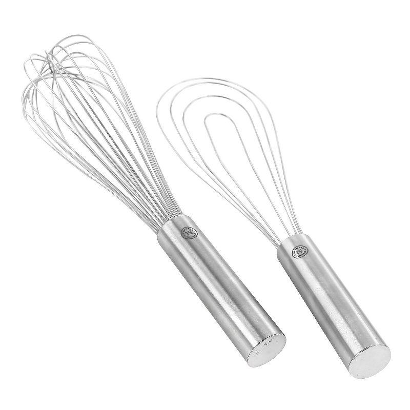 12" Stainless Steel Balloon and Flat Whisk Set