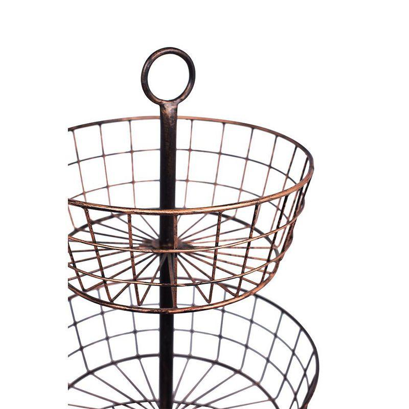 Oil Rubbed Bronze 3-Tier Wire Fruit Basket