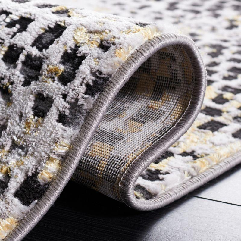 Amelia ALA254 Power Loomed Runner Rug - Charcoal/Gold - 2'x8' - Safavieh.