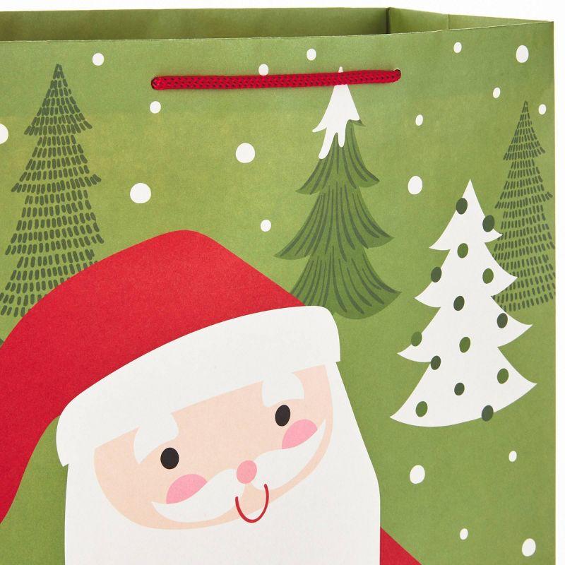 Assorted Christmas Gift Bags Set with Santa and Snowman Designs