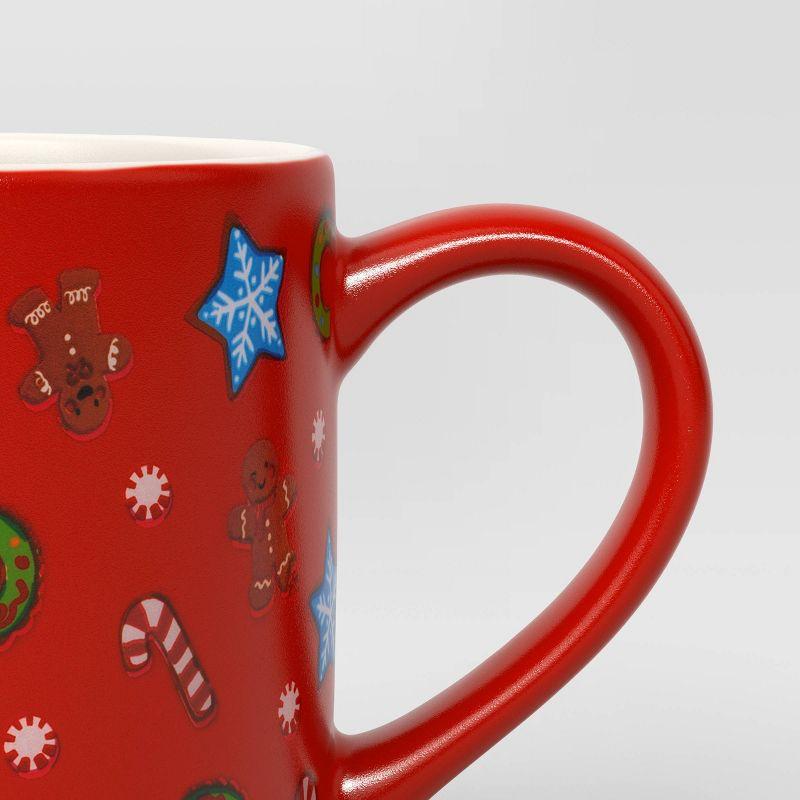 15.5oz Stoneware Christmas Holiday Print/Peppermint Mug - Wondershop™