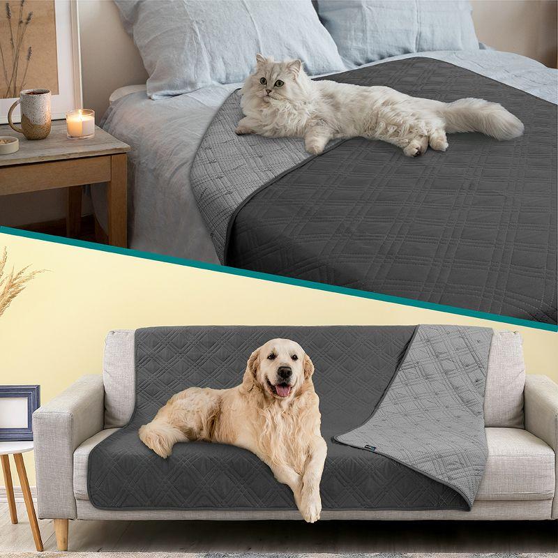 PetAmi Waterproof Dog Bed Couch Cover, Pet Cats Sofa Furniture Protector, Anti-Slip Soft Washable Blanket