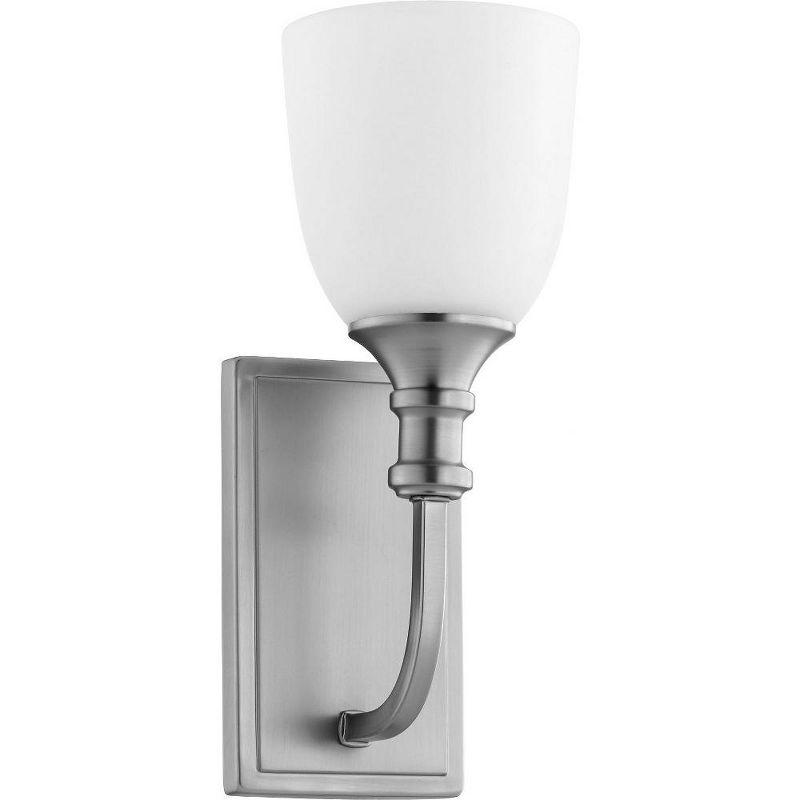 Quorum Lighting Richmond Glass Satin Nickel Wall Sconce