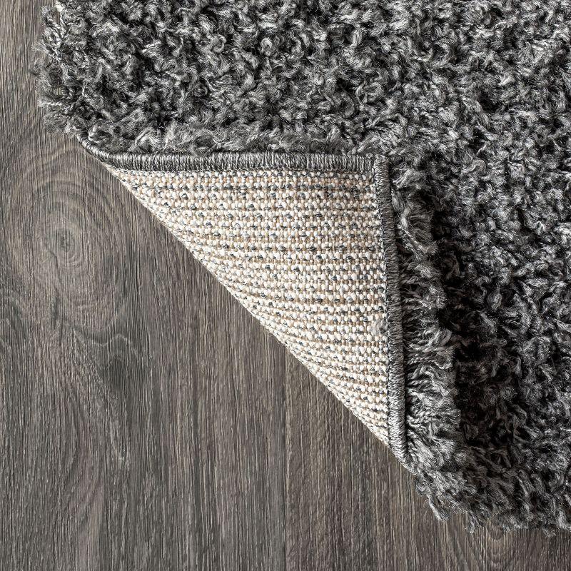 3'x5' Mercer Shag Plush Area Rug, Charcoal - JONATHAN Y