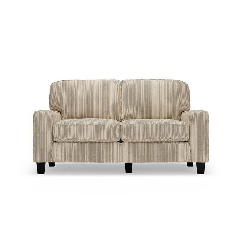 Serta Palisades 61" Track Arm Sofa, Easy Care Fabric, Soft Pillow Back, Pocket Coil Seat Cushions