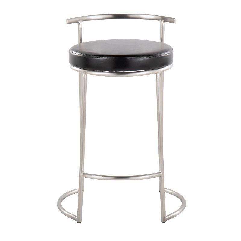 Set of 2 Round Fuji Counter Height Barstools - LumiSource