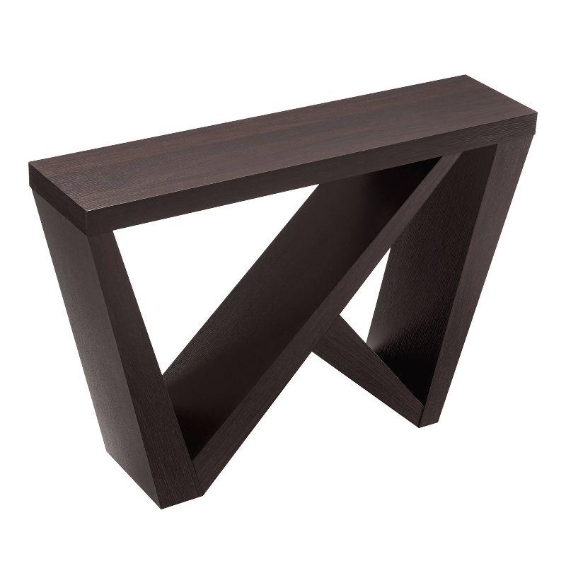 24/7 Shop At Home 48" Sunguard Modern Rectangular Console Table: Geometric Red Cocoa Design