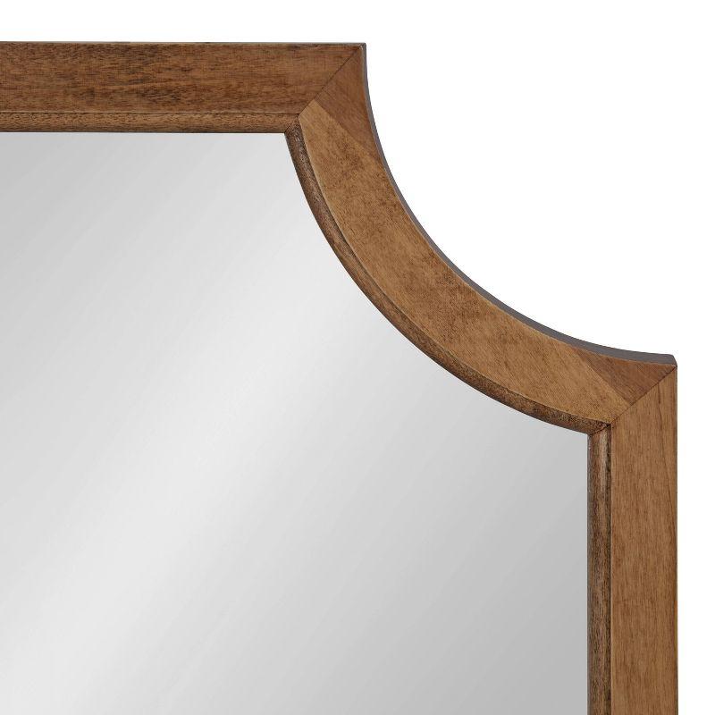 Kate and Laurel Hogan Wood Framed Mirror with Scallop Corners