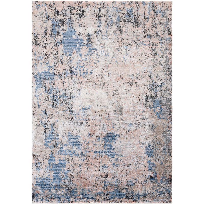Signature SIG764 Power Loomed Area Rug - Blue/Rust - 6'x9' - Safavieh.