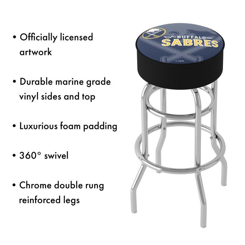 Buffalo Sabres NHL Chrome Swivel Bar Stool