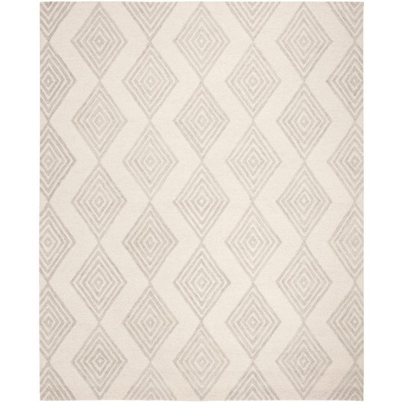 Blossom BLM111 Hand Tufted Area Rug - Ivory/Silver - 8'x10' - Safavieh.