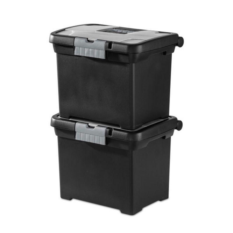 Sterilite Portable Lockable File Plastic Box Set (Set of 8)