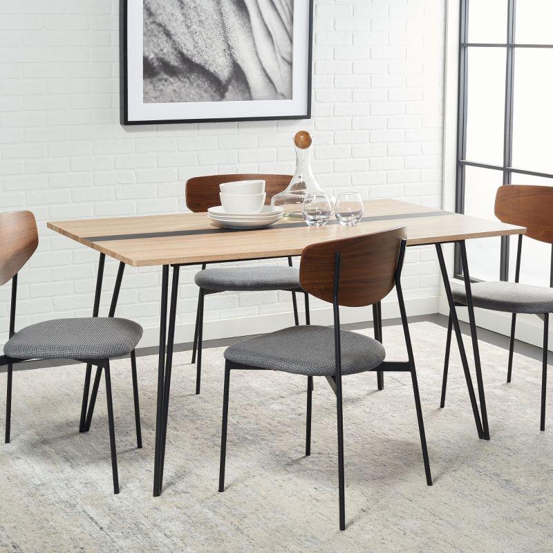 Alarick Dining Table - Natural/Black - Safavieh