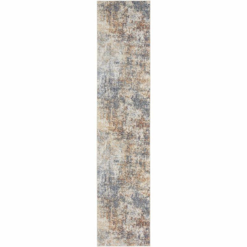 Nourison Astra Machine Washable 2'2" x 10' Multicolor Modern Indoor Bathroom, Kitchen Runner Rug