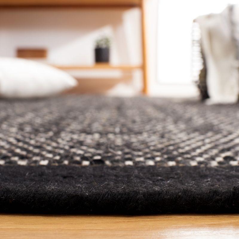 Vermont VRM807 Hand Woven Indoor Runner Rug - Black - 2'3"x8' - Safavieh